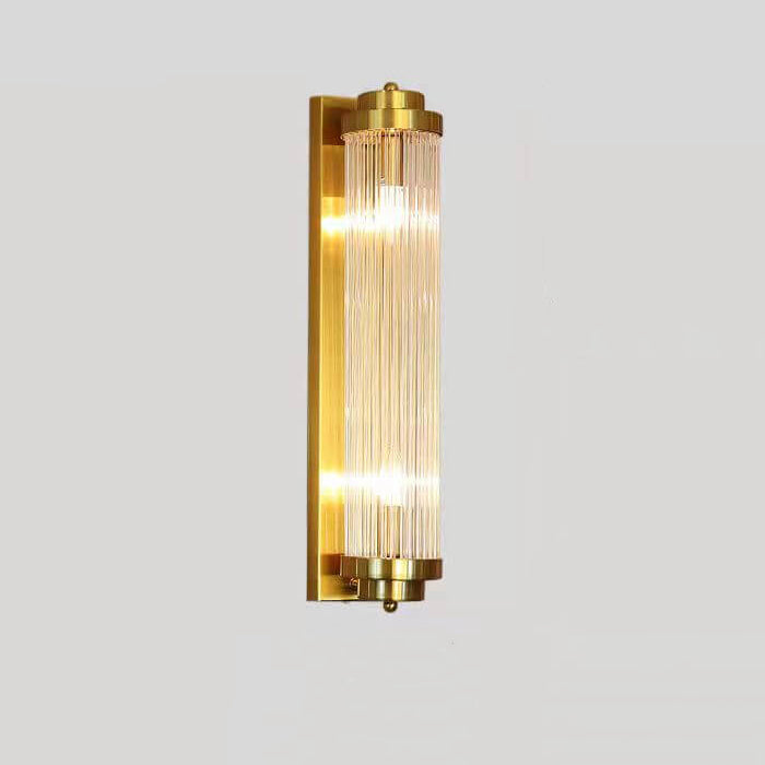 Modern Luxury Crystal Cylinder Column Rotation 2-Light  Wall Sconce Lamp