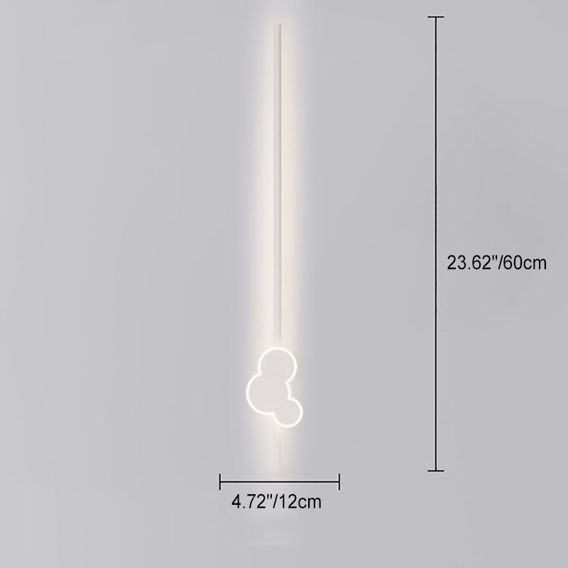 Modern Minimalist Iron Aluminum Long Strip LED Wall Sconce Lamp For Living Room