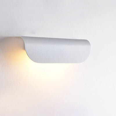 Lampe d'applique murale étanche extérieure à LED à barre incurvée moderne 