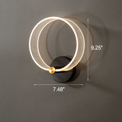 Nordic Simple Geometric Acrylic Iron LED Wall Sconce Lamp