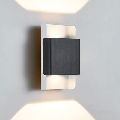 Modern Minimalist Rectangular Double-headed Aluminum LED COB Wall Sconce Lamp