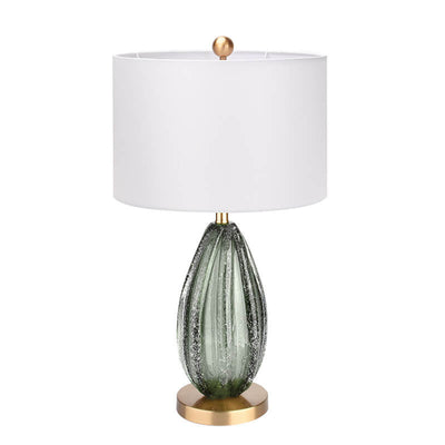Modern Light Luxury Fabric Glass Lamp Body 1-Light Table Lamp