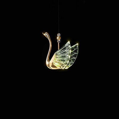 Modern Luxury Acrylic Swan Shape LED Pendant Light