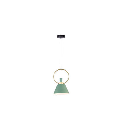 Modern Minimalist Circular Iron Aluminum 1-Light Pendant Light