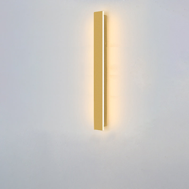 Outdoor Modern Simple Gold Long Strip Acrylic Iron Waterproof LED Wall Sconce Lamp