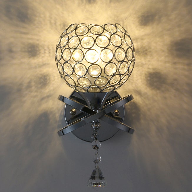 Kreative minimalistische 1-Licht-Wandleuchte aus Kristall 