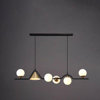 Nordic Creative Light Luxury Round Ball 4/5/6-Light Island Light Chandelier