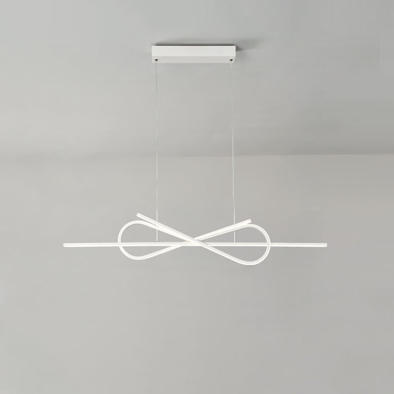 Modern Light Luxury Bow Line Design Island Light LED-Kronleuchter