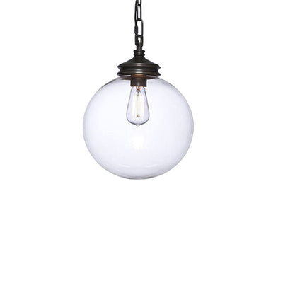 Luminaire suspendu vintage minimaliste à 1 ampoule en verre transparent Orb 