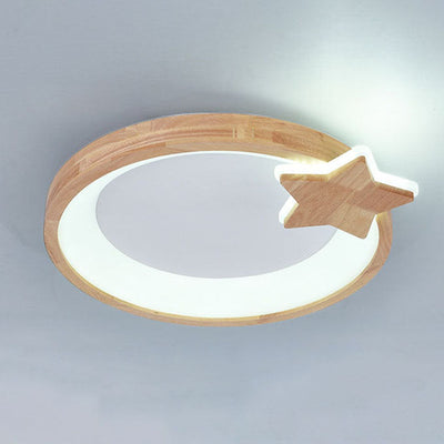 Moderne kreative Pentagramm-Rundholz-LED-Unterputzbeleuchtung aus Acryl für Kinder