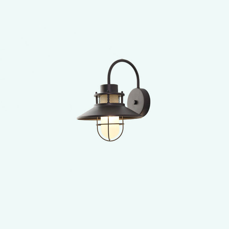 Outdoor Waterproof Iron Body 1-Light Outdoor Wall Sconce Lamp