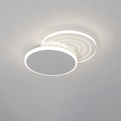 Creative Simple Geometric Overlap Design LED Flush Mount Light