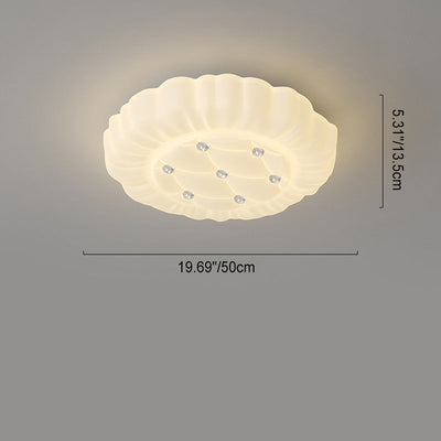 Modern Simplicity PE Pillow Shape LED Flush Mount Ceiling Light For Living Room