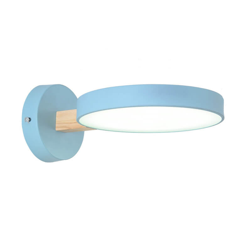 Applique murale LED ronde créative nordique couleur Macaron 