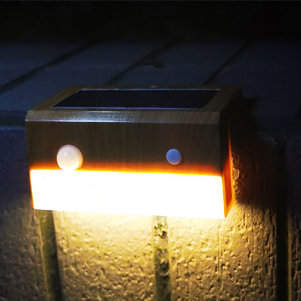 Einfaches Solar-Edelstahl-3-LED-Gartenstufenlicht für den Außenbereich 