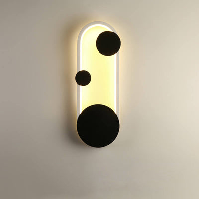 Moderne minimalistische ovale LED-Wandleuchte mit rundem Ring 