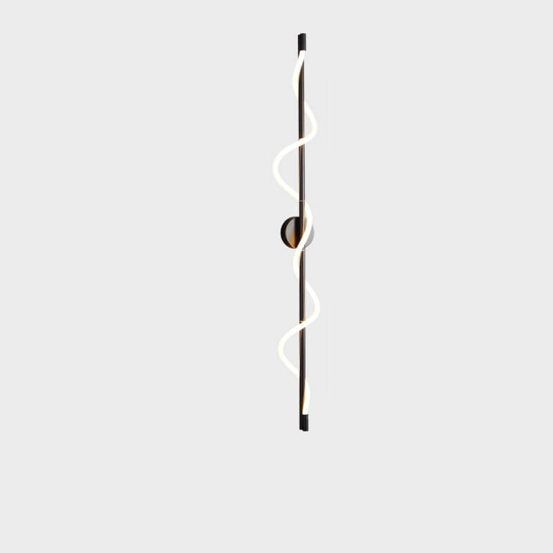 Modern Minimalist Twist Curve Long Bar Copper LED Wall Sconce Lamp