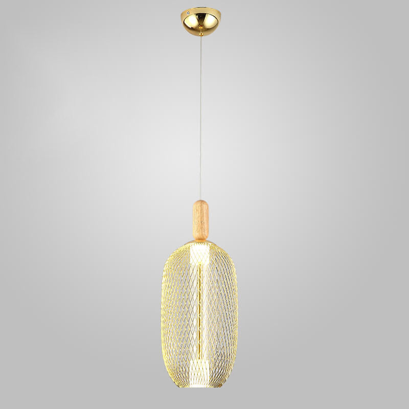 Modern Glass Mesh Shade LED Pendant Light