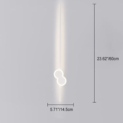 Modern Minimalist Iron Aluminum Long Strip LED Wall Sconce Lamp For Living Room