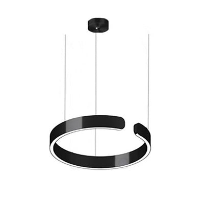 Suspension LED ronde minimaliste moderne en acier inoxydable 