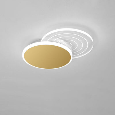 Creative Simple Geometric Overlap Design LED Flush Mount Light