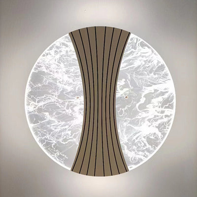 Modern Minimalist Round Diamond Hardware Acrylic LED Wall Sconce Lamp For Bedroom