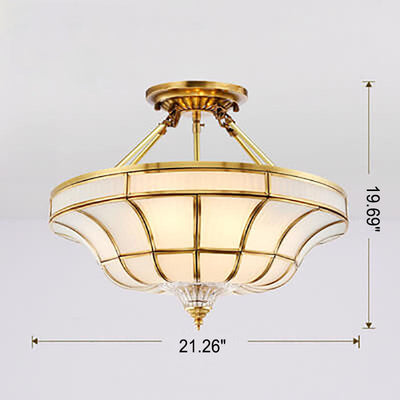 Modern Lights Luxury All-copper 3/6-Light Flush Mount Ceiling Light