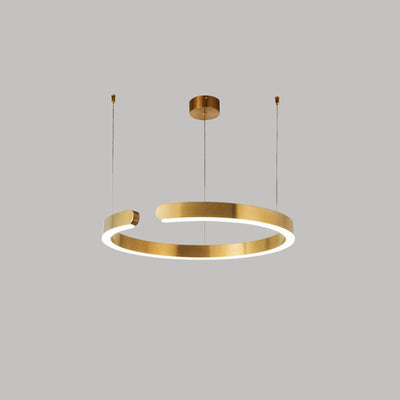 Suspension LED ronde minimaliste moderne en acier inoxydable 