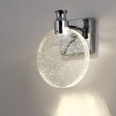 Applique murale LED en fer et aluminium, cristal à bulles rondes de luxe moderne, lampe pour salon 