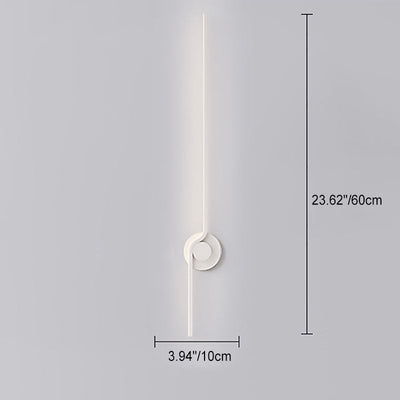 Modern Minimalist Iron Aluminum Long Strip LED Wall Sconce Lamp For Living Room