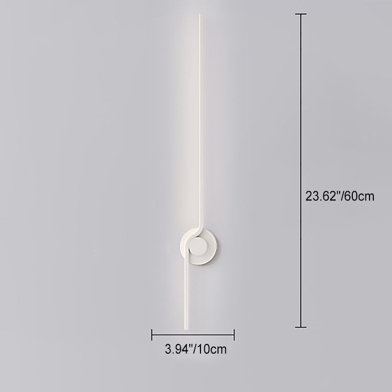 Modern Minimalist Iron Aluminum Long Strip LED Wall Sconce Lamp For Living Room