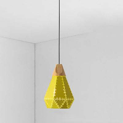 Nordic Geometry Macaron Solid Color Iron 1-Light Pendant Light