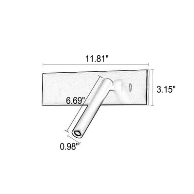 Minimalistische kreative rechteckige drehbare LED-Wandleuchte mit Scheinwerfer