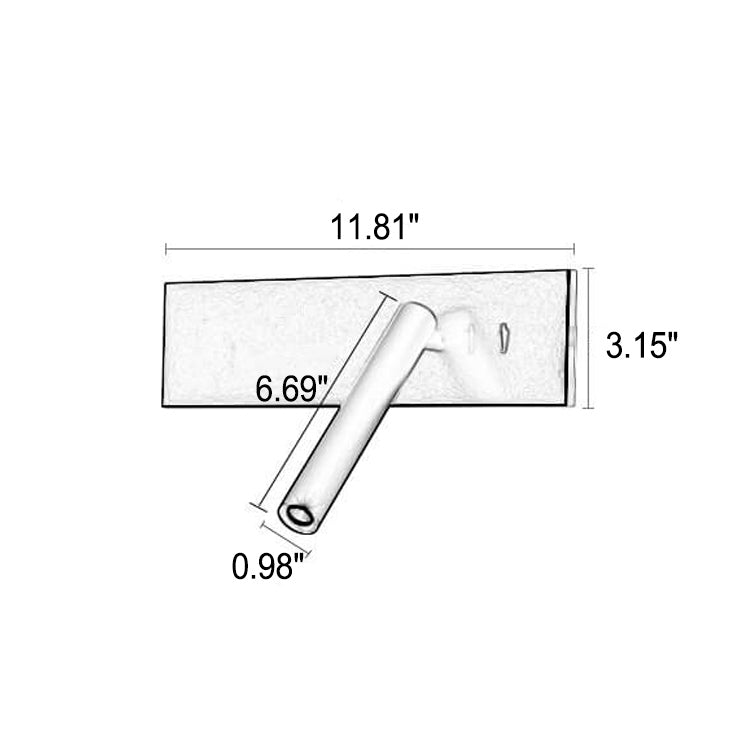 Minimalistische kreative rechteckige drehbare LED-Wandleuchte mit Scheinwerfer