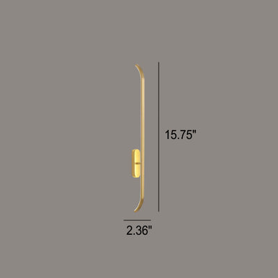 Modern Minimalist Copper LED Wall Sconce Lamp