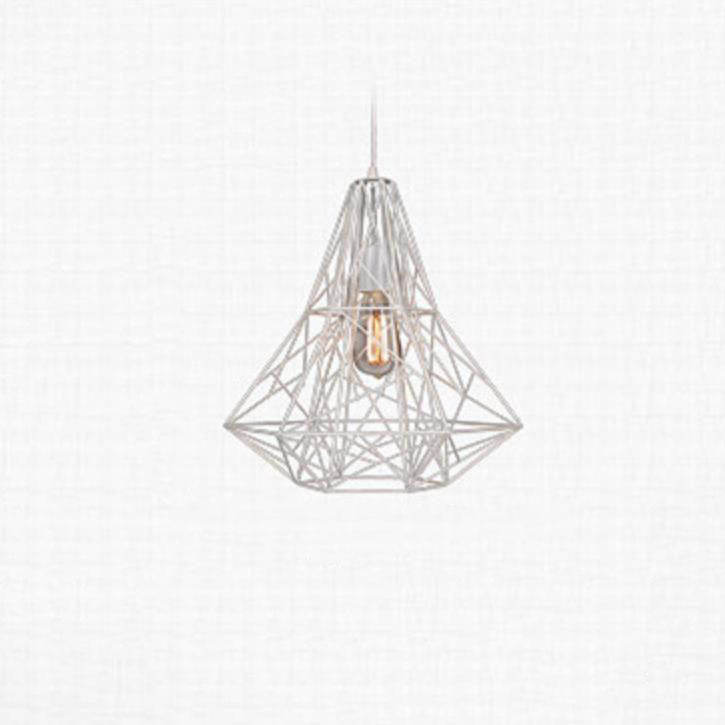 Vintage Industrial Iron Cage 1-Light Pendant Light