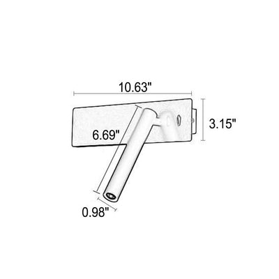 Minimalistische kreative rechteckige drehbare LED-Wandleuchte mit Scheinwerfer