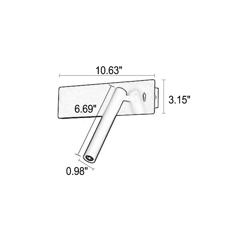 Minimalistische kreative rechteckige drehbare LED-Wandleuchte mit Scheinwerfer