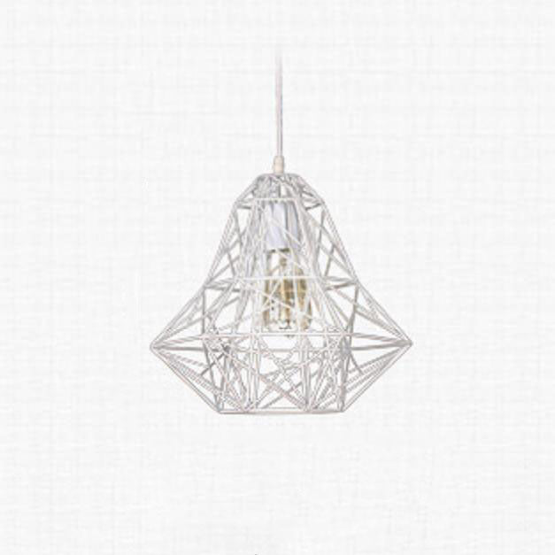 Vintage Industrial Iron Cage 1-Light Pendant Light